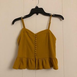 forever 21 yellow flowy top